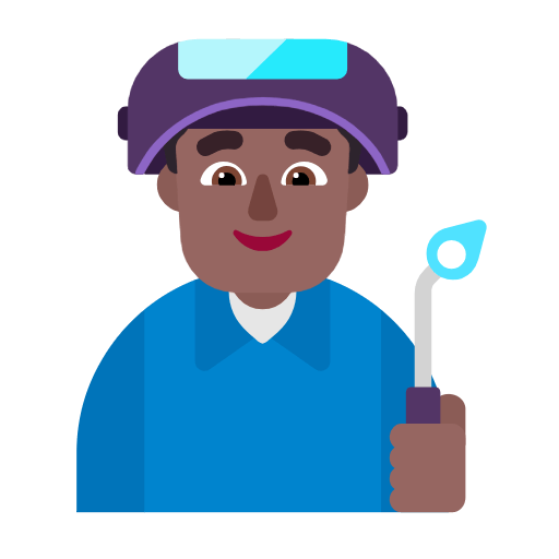 👨🏾‍🏭 Emoji Fabrikarbeiter: mitteldunkle Hautfarbe Microsoft Windows 11 23H2.
