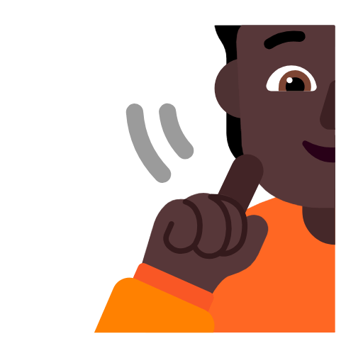 🧏🏿 Emoji Pessoa Surda: Pele Escura na Microsoft Windows 11 23H2.