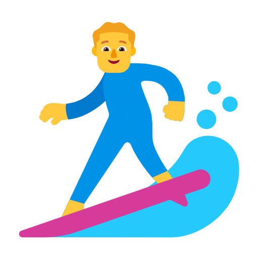 🏄‍♂️ Emoji Hombre Haciendo Surf en Microsoft Windows 11 23H2.