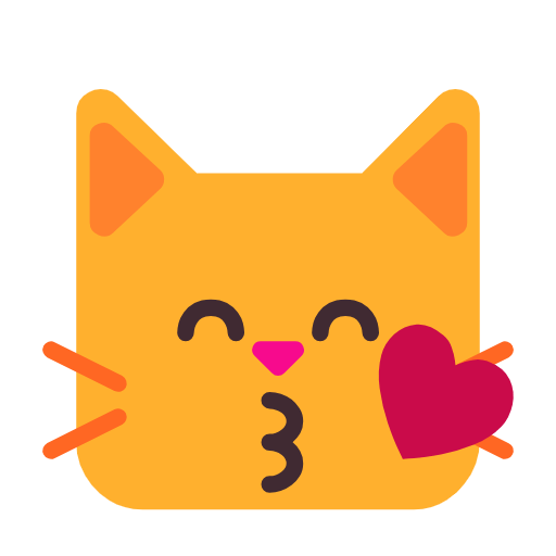 😽 Emoji küssende Katze Microsoft Windows 11 23H2.