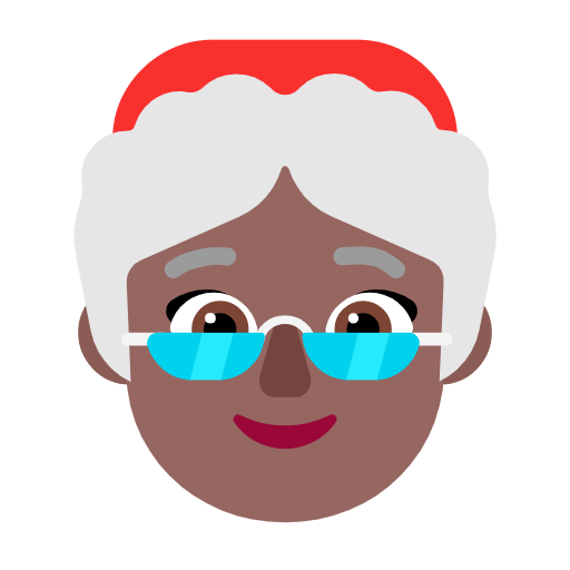 🤶🏾 Emoji Mamãe Noel: Pele Morena Escura na Microsoft Windows 11 23H2.