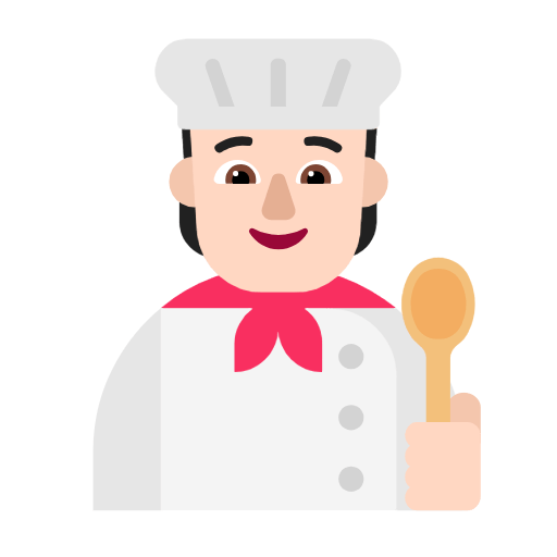 Emoji 🧑🏻‍🍳 Persona Che Cucina: Carnagione Chiara su Microsoft Windows 11 23H2.
