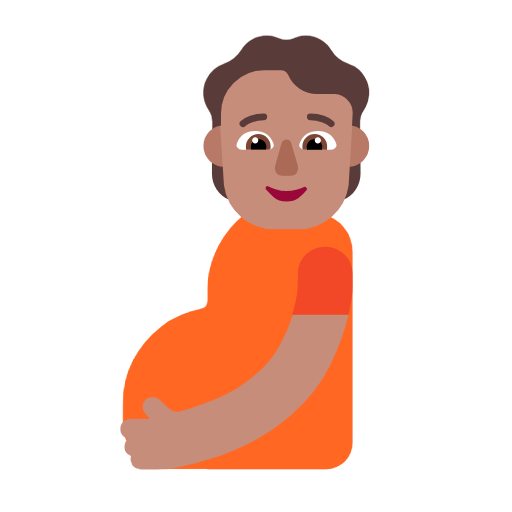 🫄🏽 Emoji Persona Embarazada: Tono De Piel Medio en Microsoft Windows 11 23H2.