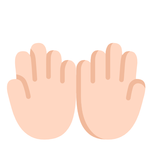 Emoji 🤲🏻 Mani Unite In Alto: Carnagione Chiara su Microsoft Windows 11 23H2.