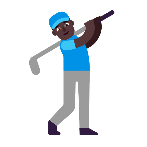 Emoji 🏌🏿‍♂️ Golfista Uomo: Carnagione Scura su Microsoft Windows 11 23H2.