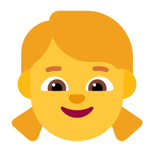 Emoji 👧 Bambina su Microsoft Windows 11 23H2.