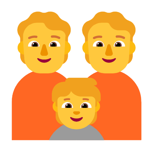 🧑‍🧑‍🧒 Emoji Familie: Erwachsener, Erwachsener, Kind Microsoft Windows 11 23H2.