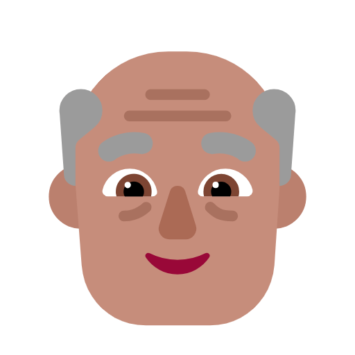 Emoji 👴🏽 Uomo Anziano: Carnagione Olivastra su Microsoft Windows 11 23H2.