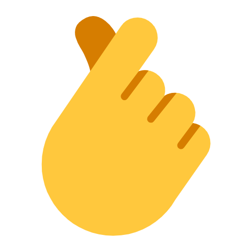 🫰 Emoji Mano Con El Dedo Índice Y El Pulgar Cruzados en Microsoft Windows 11 23H2.