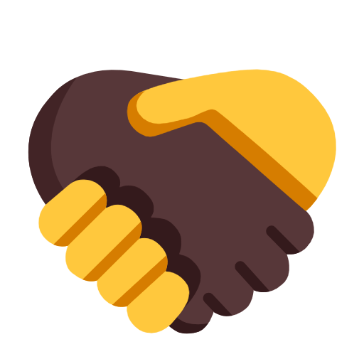 🫱🏿‍🫲 Emoji Handschlag: dunkle Hautfarbe, Keine Hautfarbe Microsoft Windows 11 23H2.