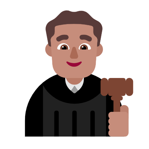 👨🏽‍⚖️ Emoji Juez: Tono De Piel Medio en Microsoft Windows 11 23H2.