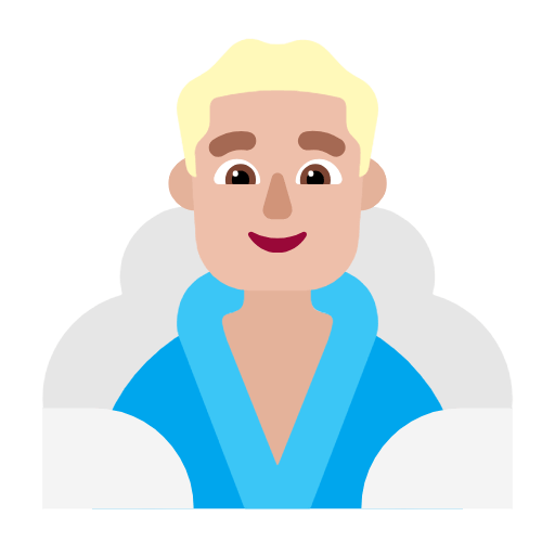 🧖🏼‍♂️ Emoji Hombre En Una Sauna: Tono De Piel Claro Medio en Microsoft Windows 11 23H2.