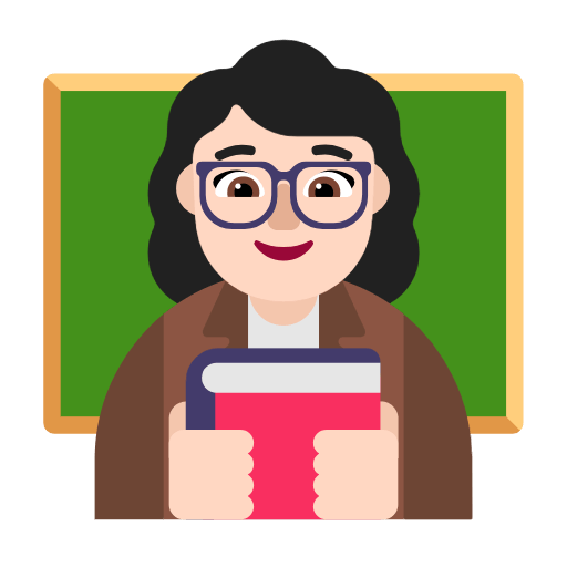 Emoji 👩🏻‍🏫 Professoressa: Carnagione Chiara su Microsoft Windows 11 23H2.