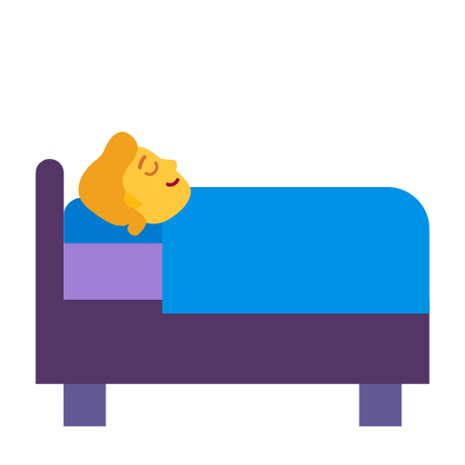 🛌 Emoji im Bett liegende Person Microsoft Windows 11 23H2.