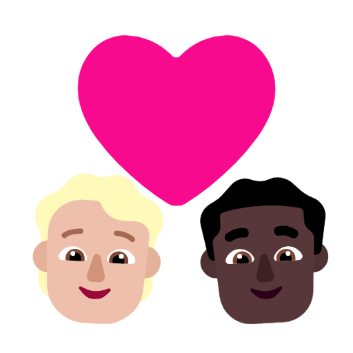 🧑🏼‍❤️‍👨🏿 Emoji Liebespaar: Person, Mannn, mittelhelle Hautfarbe, dunkle Hautfarbe Microsoft Windows 11 23H2.