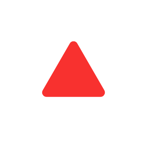 Émoji 🔺 Triangle Rouge Pointant Vers Le Haut sur Microsoft Windows 11 23H2.