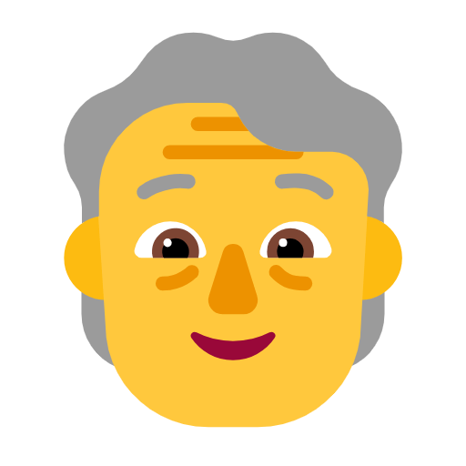 🧓 Emoji älterer Erwachsener Microsoft Windows 11 23H2.