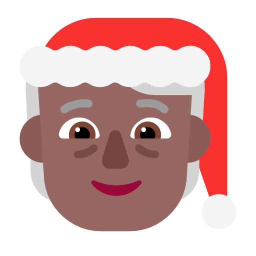 🧑🏾‍🎄 Emoji Mx Claus: Tono De Piel Oscuro Medio en Microsoft Windows 11 23H2.