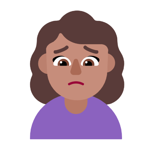 Emoji 🙍🏽‍♀️ Donna Corrucciata: Carnagione Olivastra su Microsoft Windows 11 23H2.