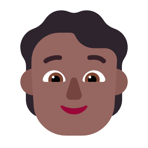 🧑🏾 Emoji Erwachsener: mitteldunkle Hautfarbe Microsoft Windows 11 23H2.
