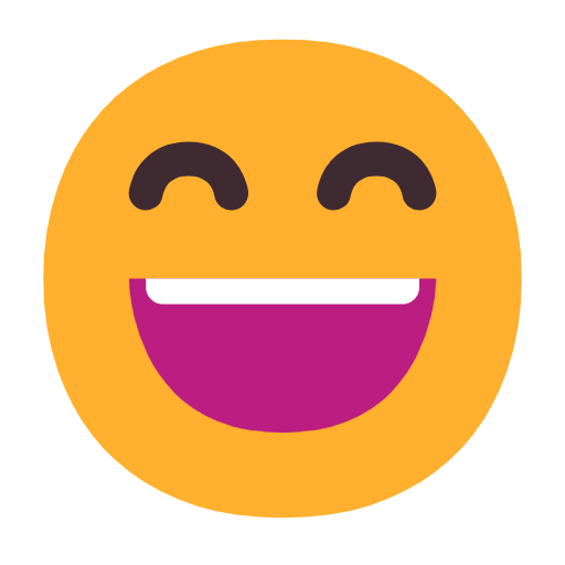 Emoji 😄 Faccina Con Sorriso E Occhi Sorridenti su Microsoft Windows 11 23H2.