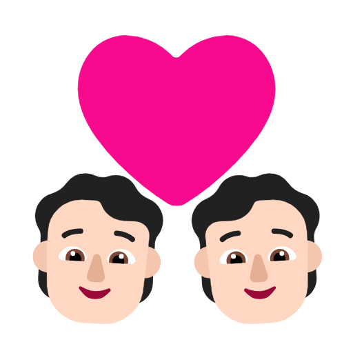 Emoji 🧑🏻‍❤️‍🧑🏻 Coppia Con Cuore: persona, persona, Carnagione Chiara su Microsoft Windows 11 23H2.