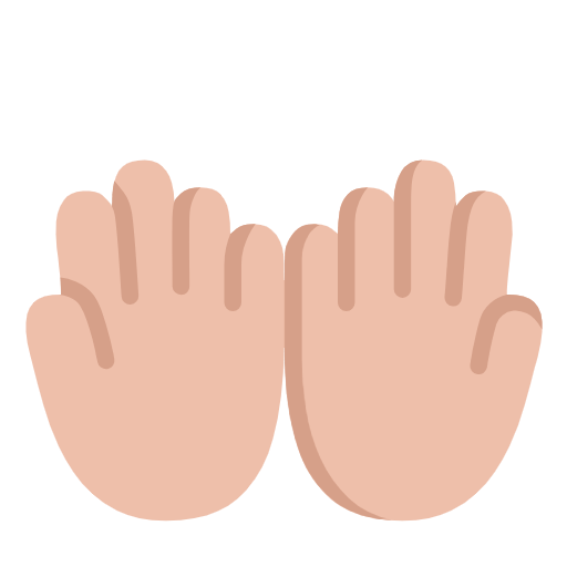 Emoji 🤲🏼 Mani Unite In Alto: Carnagione Abbastanza Chiara su Microsoft Windows 11 23H2.