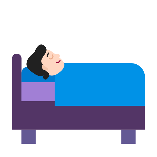 Emoji 🛌🏻 Persona A Letto: Carnagione Chiara su Microsoft Windows 11 23H2.