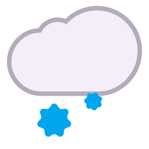 🌨️ Emoji Nube Con Nieve en Microsoft Windows 11 23H2.