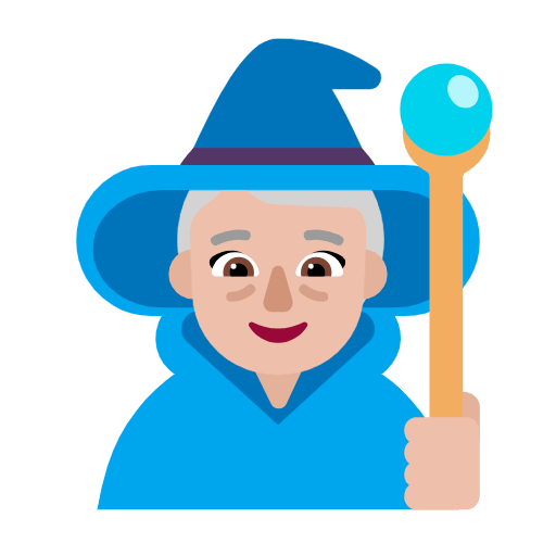 Emoji 🧙🏼‍♀️ Maga: Carnagione Abbastanza Chiara su Microsoft Windows 11 23H2.