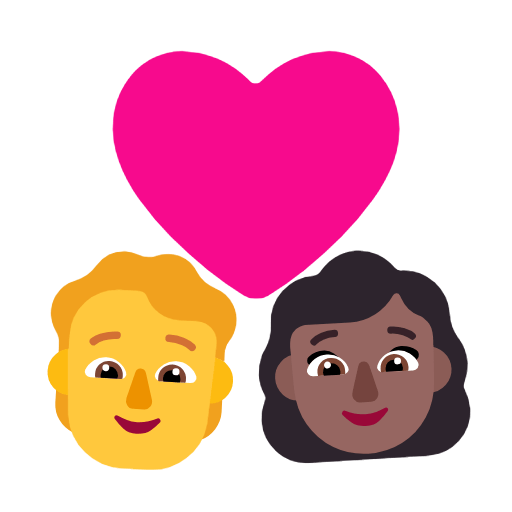 Emoji 🧑‍❤️‍👩🏾 Coppia Con Cuore: persona, Donna, Nessun tono della pelle, Carnagione Abbastanza Scura su Microsoft Windows 11 23H2.