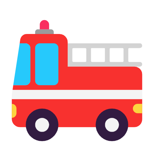 Emoji 🚒 Camion Dei Pompieri su Microsoft Windows 11 23H2.