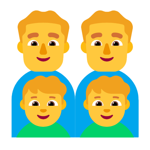 👨‍👨‍👦‍👦 Emoji Família: Homem, Homem, Menino E Menino na Microsoft Windows 11 23H2.