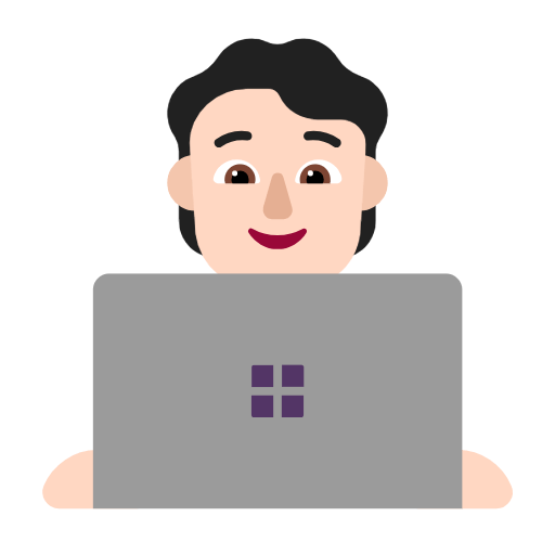 🧑🏻‍💻 Emoji Tecnólogo: Tono De Piel Claro en Microsoft Windows 11 23H2.