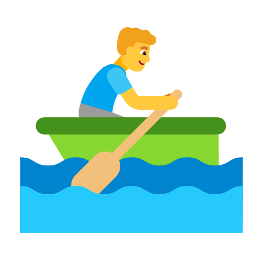 Emoji 🚣‍♂️ Uomo In Barca A Remi su Microsoft Windows 11 23H2.