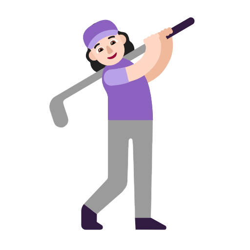 🏌🏻‍♀️ Emoji Mulher Golfista: Pele Clara na Microsoft Windows 11 23H2.