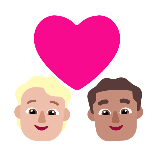 Émoji 🧑🏼‍❤️‍👨🏽 Couple Avec Cœur: Personne, Homme, Peau Moyennement Claire, Peau Légèrement Mate sur Microsoft Windows 11 23H2.