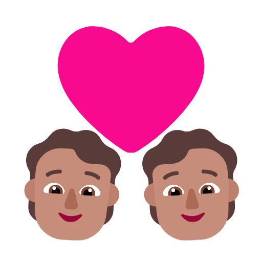 Émoji 🧑🏽‍❤️‍🧑🏽 Couple Avec Cœur: Personne, Personne, Peau Légèrement Mate sur Microsoft Windows 11 23H2.