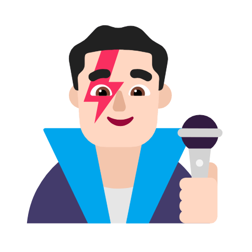 Emoji 👨🏻‍🎤 Cantante Uomo: Carnagione Chiara su Microsoft Windows 11 23H2.