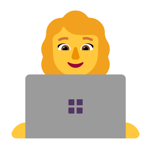 👩‍💻 Emoji Tecnóloga en Microsoft Windows 11 23H2.