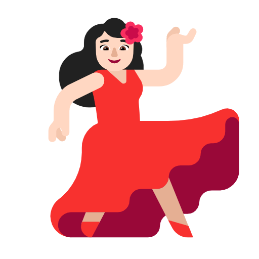 💃🏻 Emoji Mujer Bailando: Tono De Piel Claro en Microsoft Windows 11 23H2.