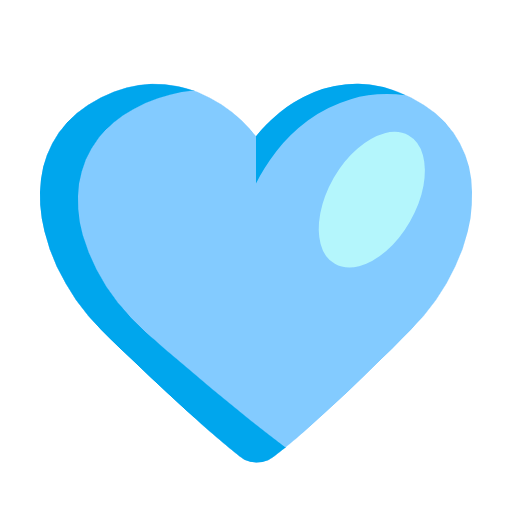 Emoji 🩵 Cuore Azzurro su Microsoft Windows 11 23H2.