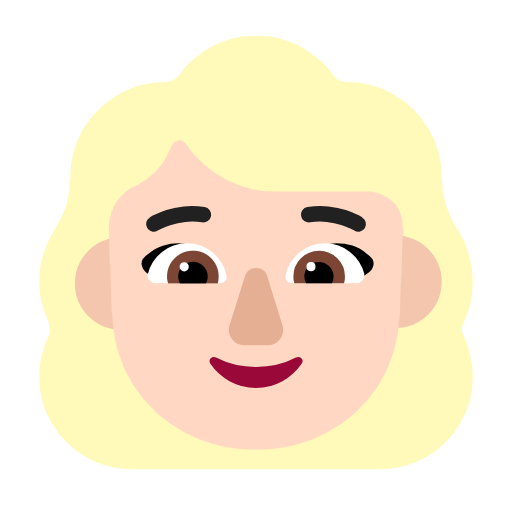 Emoji 👱🏻‍♀️ Donna Bionda: Carnagione Chiara su Microsoft Windows 11 23H2.