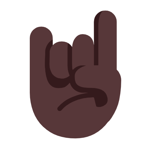 🤘🏿 Emoji Saudação Do Rock: Pele Escura na Microsoft Windows 11 23H2.