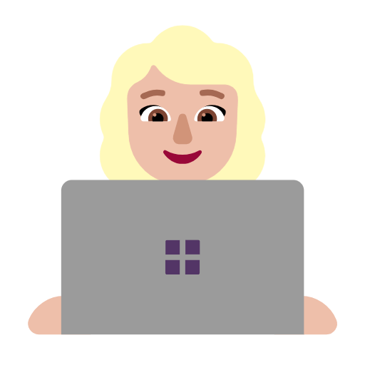 👩🏼‍💻 Emoji Tecnóloga: Tono De Piel Claro Medio en Microsoft Windows 11 23H2.