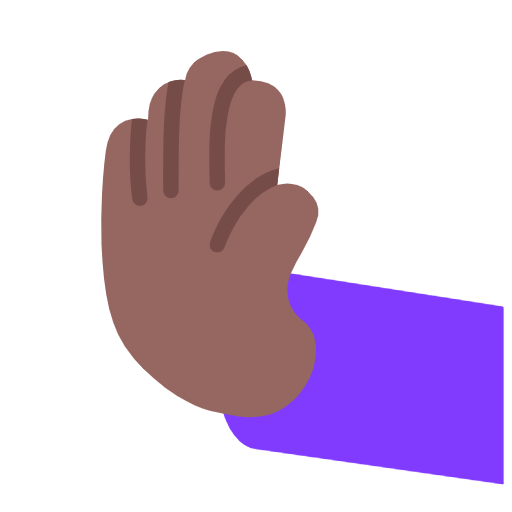 🫷🏾 Emoji Nach Links Drückende Hand: Mitteldunkle Hautfarbe Microsoft Windows 11 23H2.