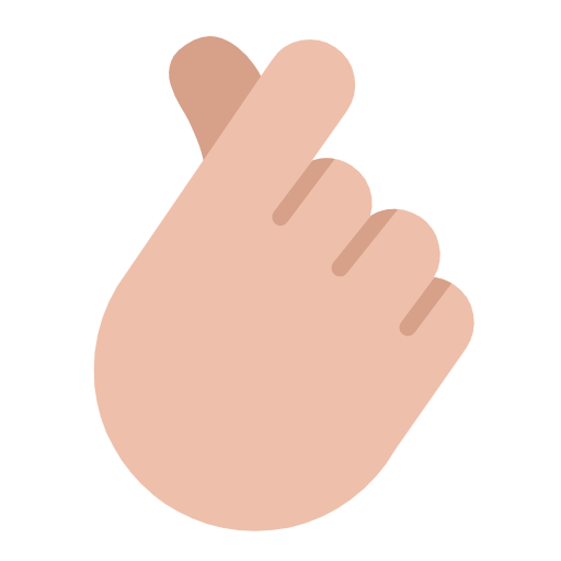🫰🏼 Emoji Mano Con El Dedo Índice Y El Pulgar Cruzados: Tono De Piel Claro Medio en Microsoft Windows 11 23H2.