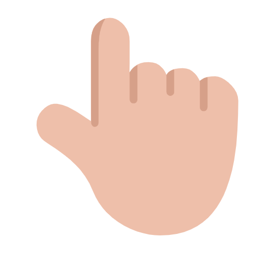 👆🏼 Emoji Dorso Da Mão Com Dedo Indicador Apontando Para Cima: Pele Morena Clara na Microsoft Windows 11 23H2.