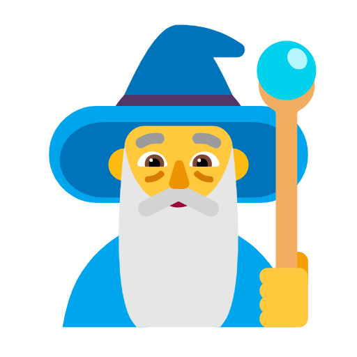 Emoji 🧙‍♂️ Mago Uomo su Microsoft Windows 11 23H2.