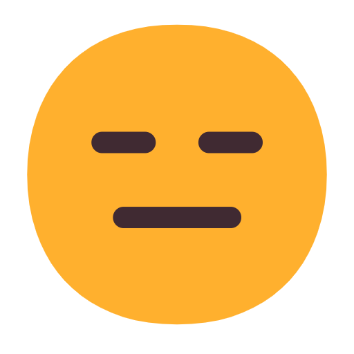 😑 Emoji ausdrucksloses Gesicht Microsoft Windows 11 23H2.